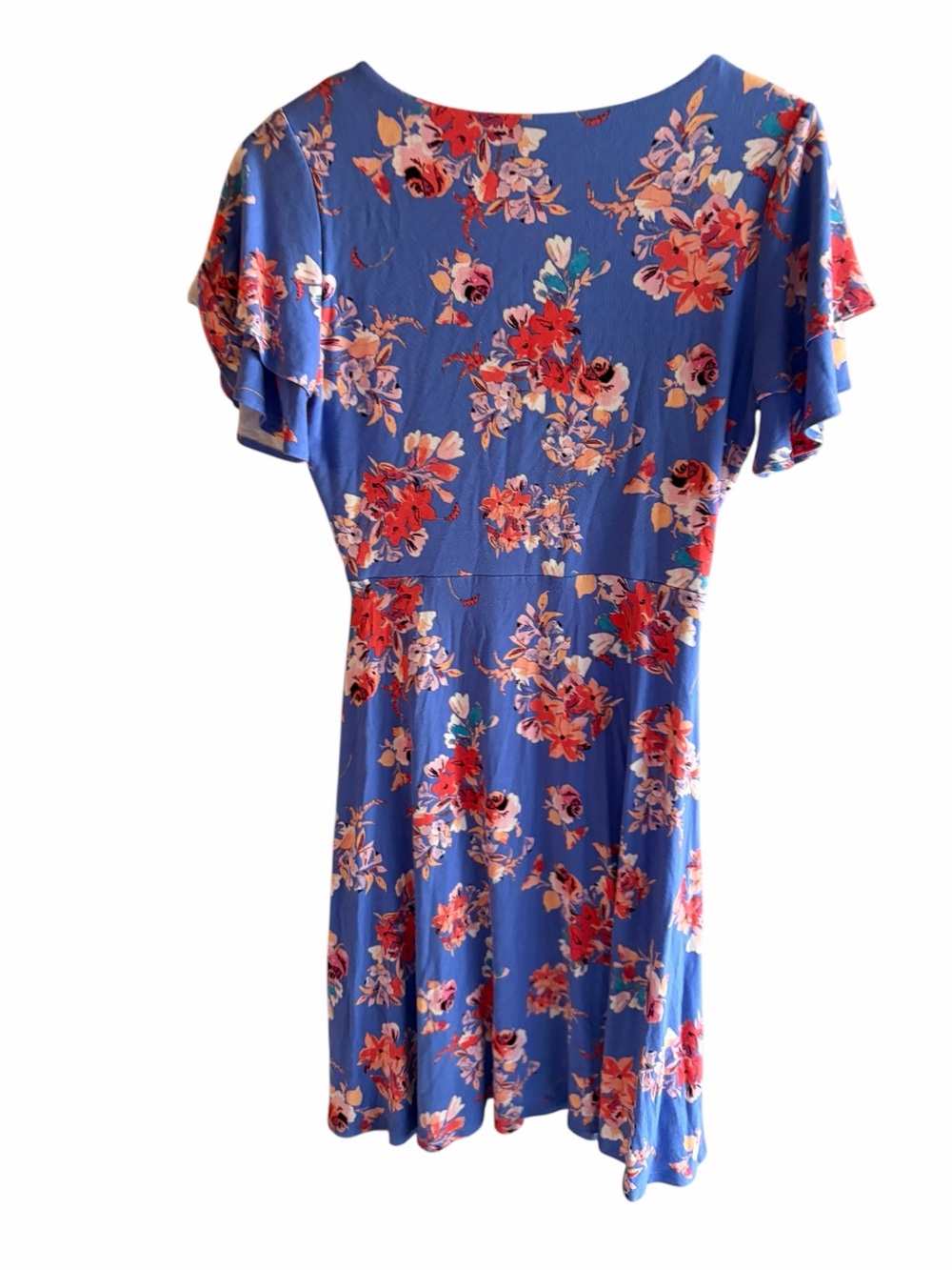 Tabitha Webb ~ Floral faux wrap dress ruffle sleeves Cottagecore - Picture 3 of 5